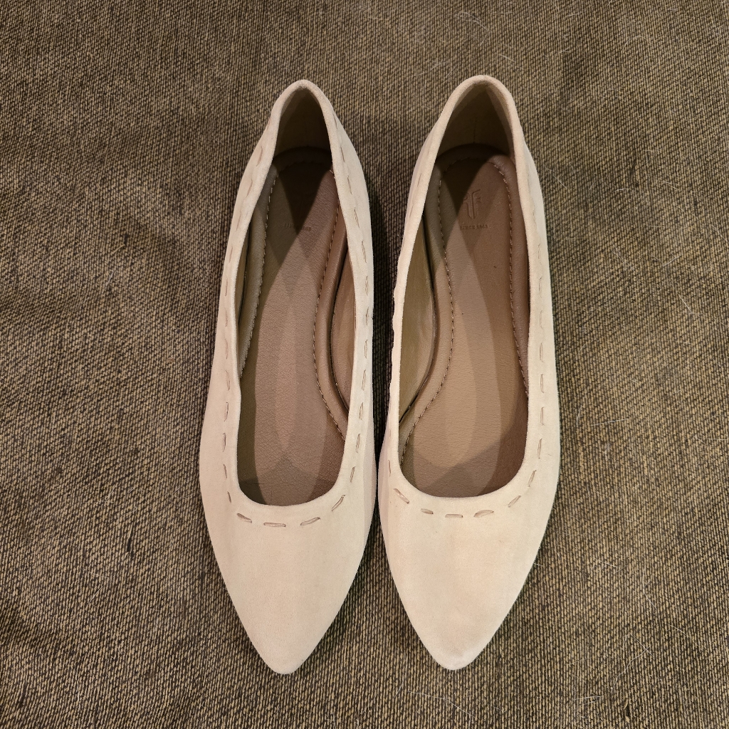 Frye Light Pink Suede Ballerina Flats Size 8
